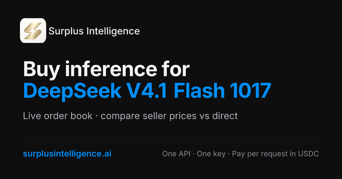 DeepSeek V4.1 Flash 1017 by DeepSeek: live prices and discounts ...